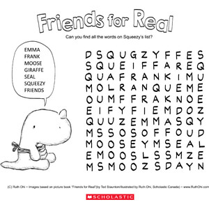 Friends for Real: Word Search