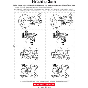 Sing a Song of Bedtime: Matching Game