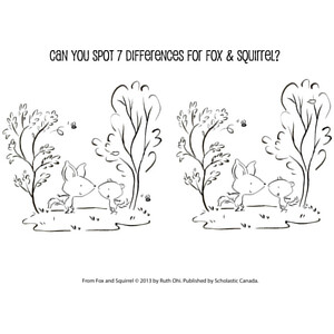 Fox and Squirrel: Spot the Differences