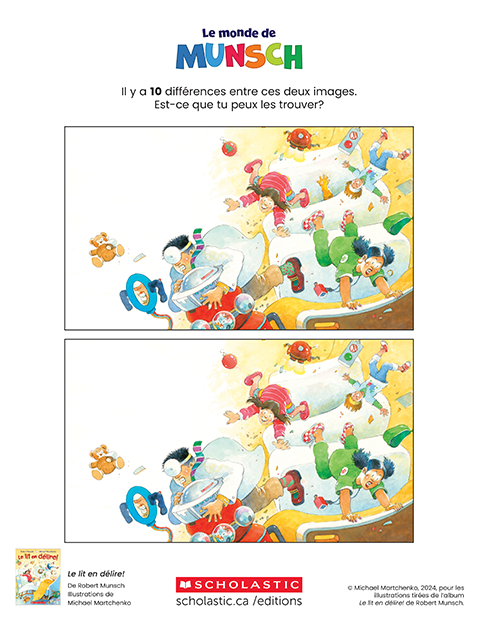 Le lit en délire! - Trouve les différences