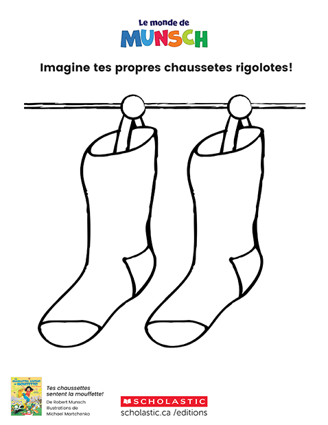 Tes chaussettes sentent la mouffette! - Imagine tes propres chaussettes rigolotes!