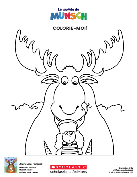 Allez ouste, l'orignal! - Colorie-moi!