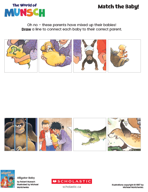 Alligator Baby: Matching Activity