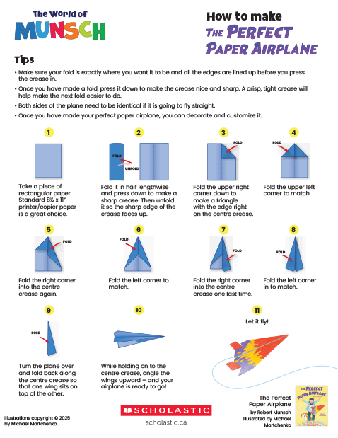 The Perfect Paper Airplane: Paper Airplane Instructions