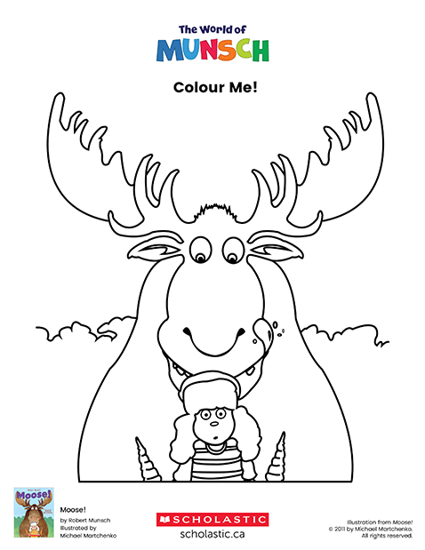Moose!: Colouring Sheet