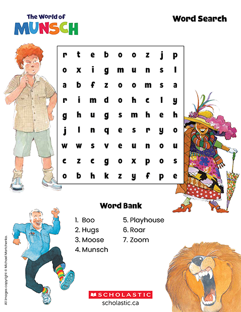 Munsch Word Search