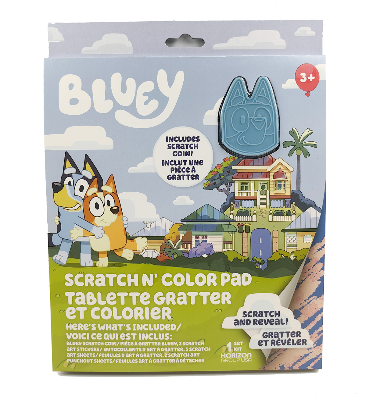 Bluey : Tablette Gratter et colorier
