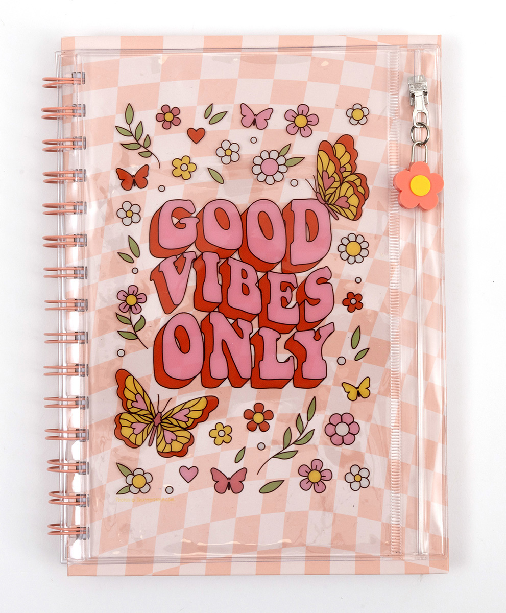 Vinyl Retro Journal with Pouch