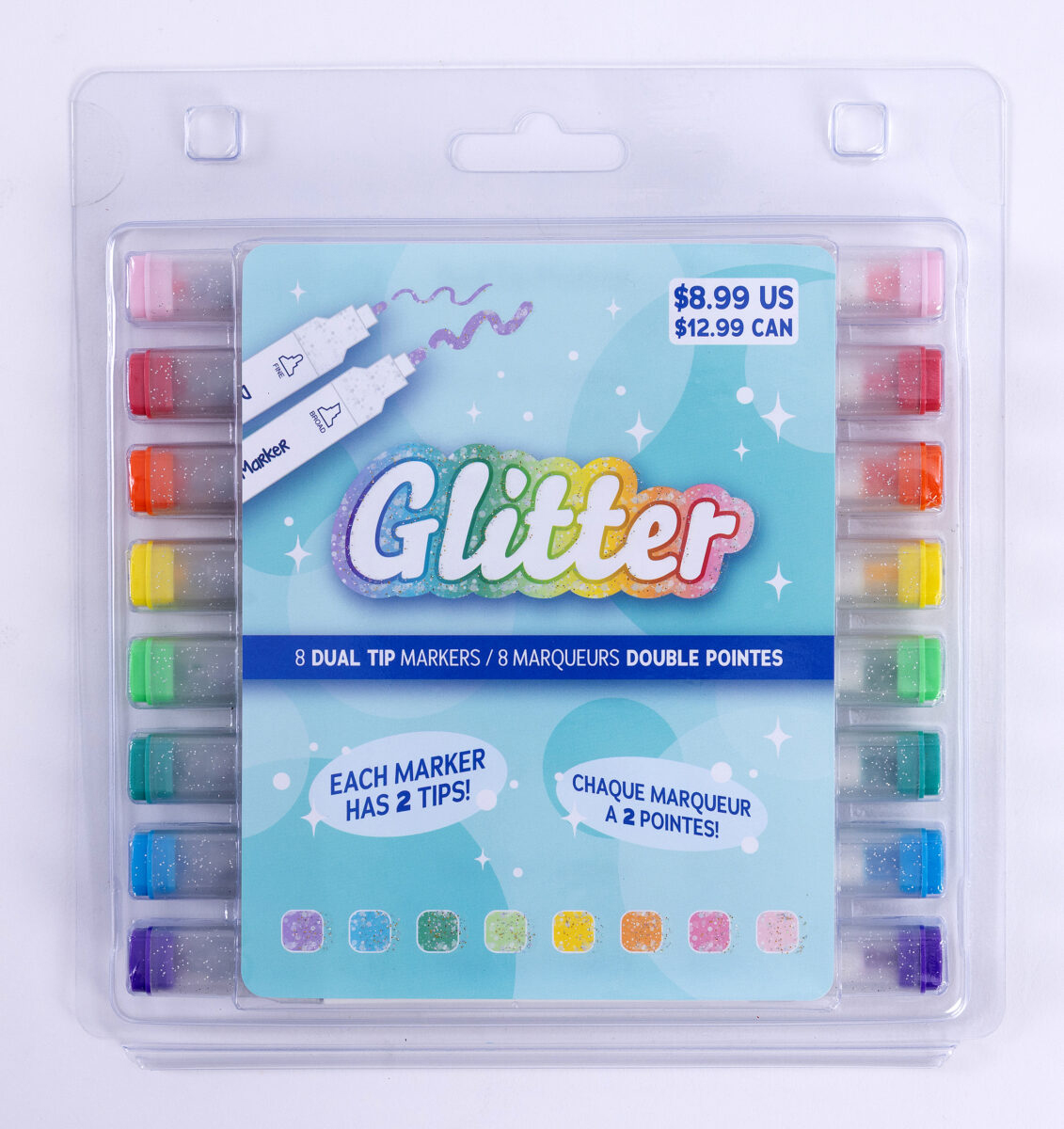Glitter Dual Tip Markers (8 ct.)